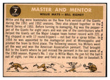 1960 Topps Baseball #007 Willie Mays Bill Rigney EX-MT 522445