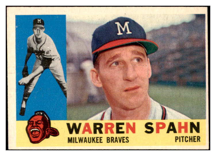 1960 Topps Baseball #445 Warren Spahn Braves EX-MT 522450