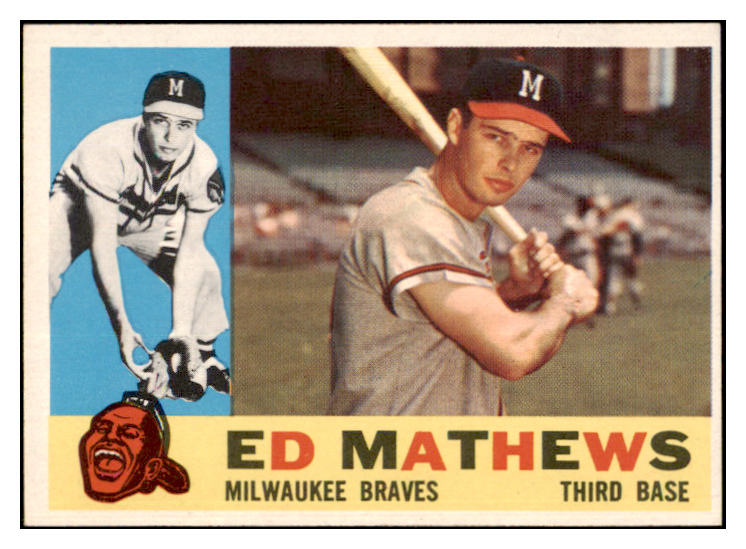 1960 Topps Baseball #420 Eddie Mathews Braves EX-MT 522451