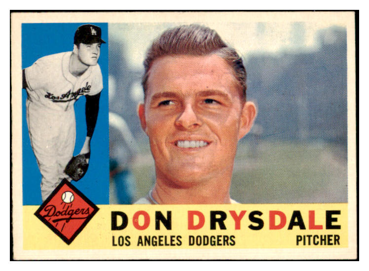 1960 Topps Baseball #475 Don Drysdale Dodgers EX-MT 522452