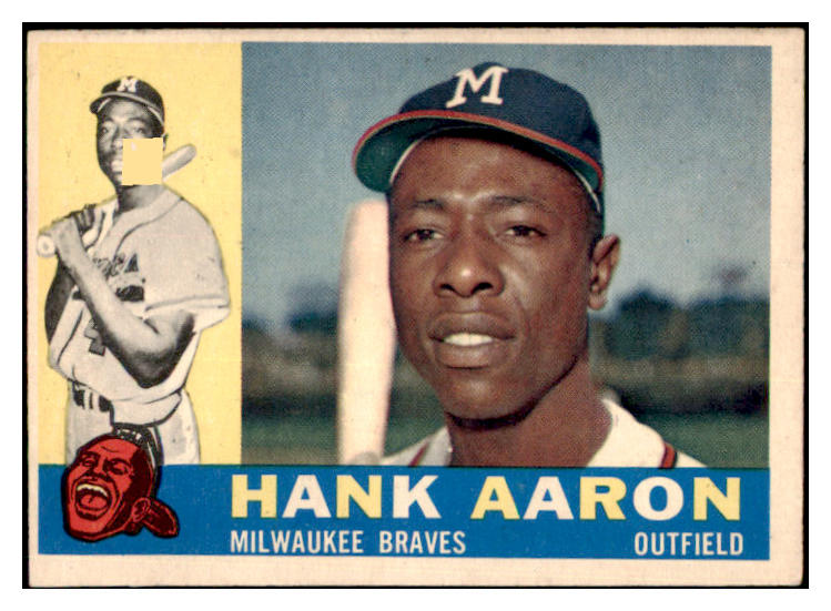 1960 Topps Baseball #300 Hank Aaron Braves EX 522460