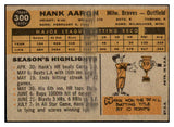 1960 Topps Baseball #300 Hank Aaron Braves EX 522460