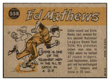 1960 Topps Baseball #558 Eddie Mathews A.S. Braves EX 522464