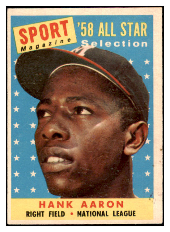 1958 Topps Baseball #488 Hank Aaron A.S. Braves EX-MT 522469