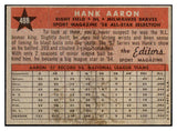 1958 Topps Baseball #488 Hank Aaron A.S. Braves EX-MT 522469