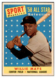 1958 Topps Baseball #486 Willie Mays A.S. Giants EX-MT 522470