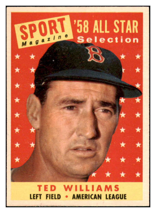 1958 Topps Baseball #485 Ted Williams A.S. Red Sox EX-MT 522471