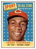 1958 Topps Baseball #484 Frank Robinson A.S. Reds EX-MT 522472