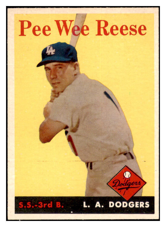 1958 Topps Baseball #375 Pee Wee Reese Dodgers EX-MT 522482