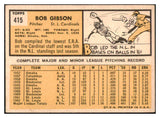 1963 Topps Baseball #415 Bob Gibson Cardinals EX-MT 522497