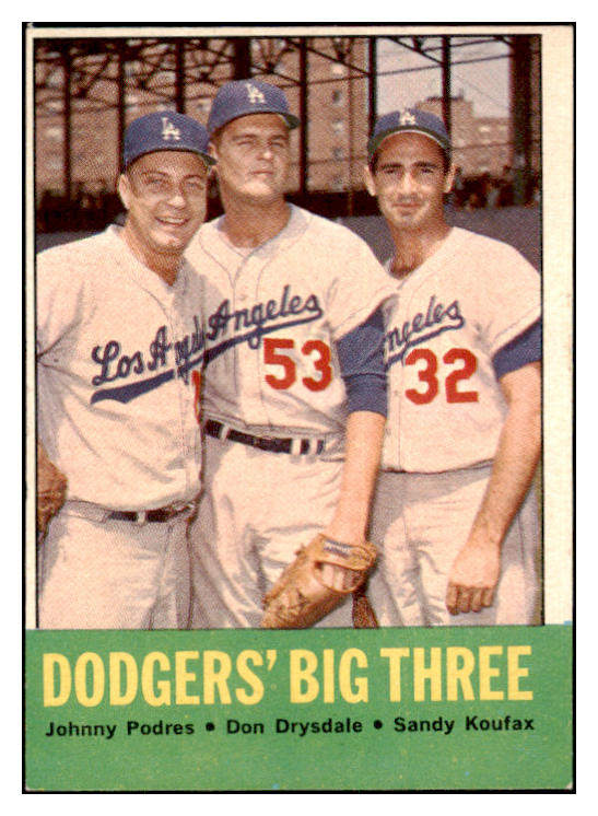 1963 Topps Baseball #412 Sandy Koufax Don Drysdale EX-MT 522498