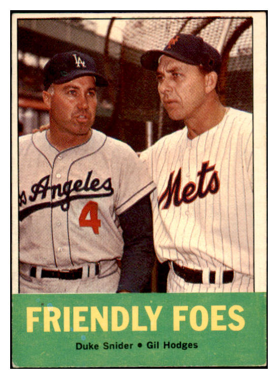 1963 Topps Baseball #068 Duke Snider Gil Hodges EX+/EX-MT 522509