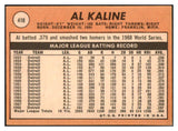 1969 Topps Baseball #410 Al Kaline Tigers EX-MT 522523