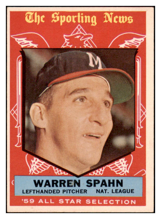 1959 Topps Baseball #571 Warren Spahn A.S. Braves EX-MT 522528