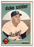 1959 Topps Baseball #020 Duke Snider Dodgers EX-MT 522535