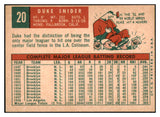 1959 Topps Baseball #020 Duke Snider Dodgers EX-MT 522535