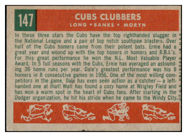 1959 Topps Baseball #147 Ernie Banks Dale Long EX-MT 522542