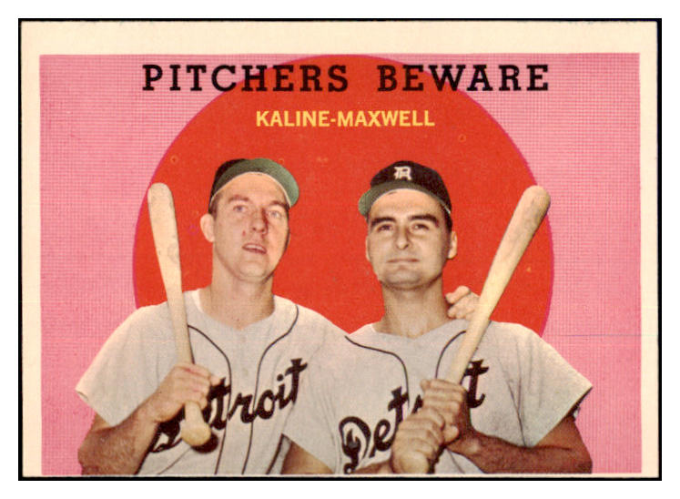 1959 Topps Baseball #034 Al Kaline Charlie Maxwell EX 522544