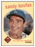 1959 Topps Baseball #163 Sandy Koufax Dodgers EX 522545