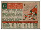 1959 Topps Baseball #163 Sandy Koufax Dodgers EX 522545