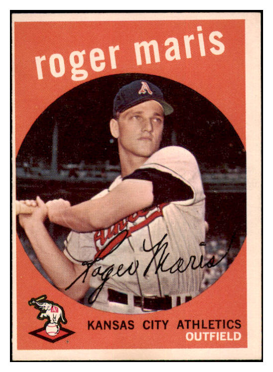 1959 Topps Baseball #202 Roger Maris A's EX 522546