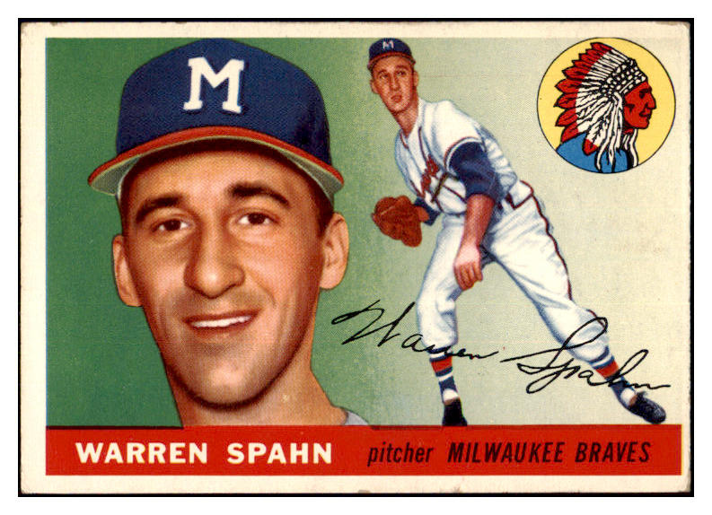 1955 Topps Baseball #031 Warren Spahn Braves VG-EX 522552