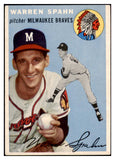 1954 Topps Baseball #020 Warren Spahn Braves VG-EX 522557