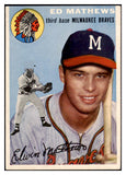 1954 Topps Baseball #030 Eddie Mathews Braves EX-MT 522565