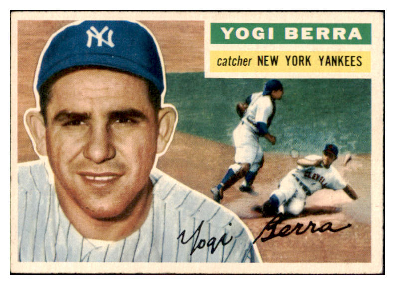 1956 Topps Baseball #110 Yogi Berra Yankees EX Gray 522569