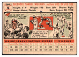 1956 Topps Baseball #005 Ted Williams Red Sox EX White 522571