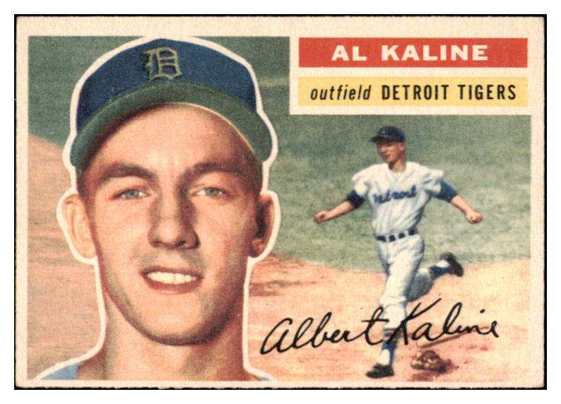 1956 Topps Baseball #020 Al Kaline Tigers EX+/EX-MT White 522572