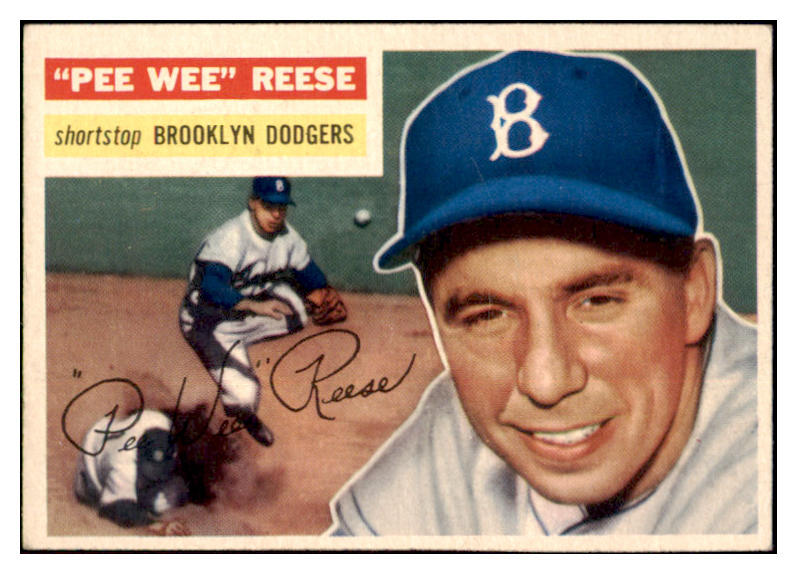 1956 Topps Baseball #260 Pee Wee Reese Dodgers EX+/EX-MT 522573