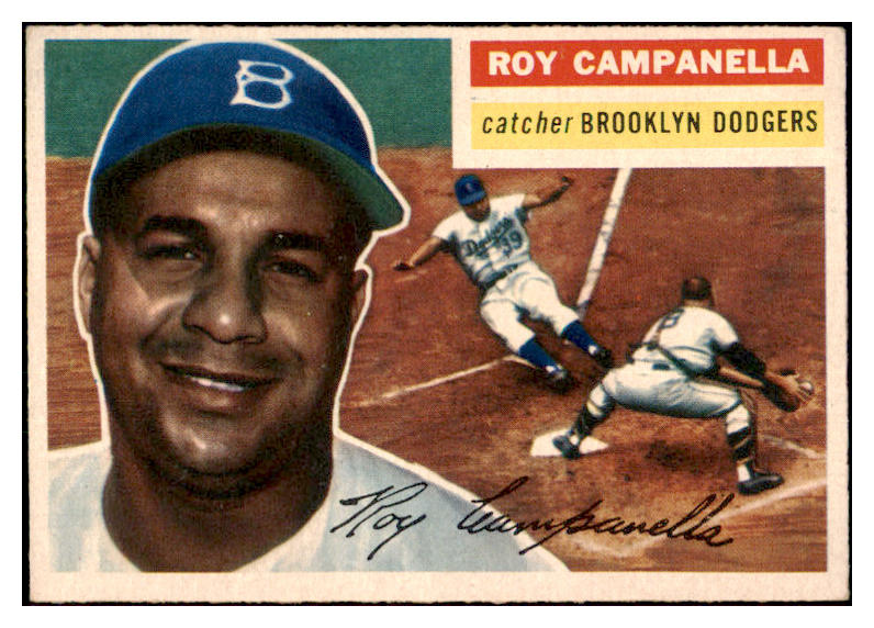 1956 Topps Baseball #101 Roy Campanella Dodgers EX-MT Gray 522576