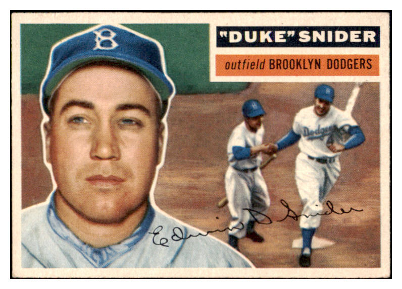 1956 Topps Baseball #150 Duke Snider Dodgers EX-MT Gray 522584