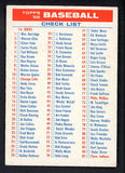 1956 Topps Baseball Checklist 1/3 EX-MT Unmarked 522596