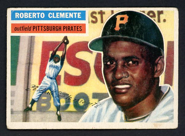 1956 Topps Baseball #033 Roberto Clemente Pirates White VG 522601