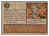 1962 Topps Baseball #500 Duke Snider Dodgers EX 522636