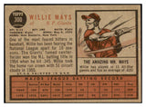 1962 Topps Baseball #300 Willie Mays Giants EX 522638