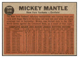 1962 Topps Baseball #318 Mickey Mantle IA Yankees EX 522641