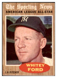 1962 Topps Baseball #475 Whitey Ford A.S. Yankees EX 522643