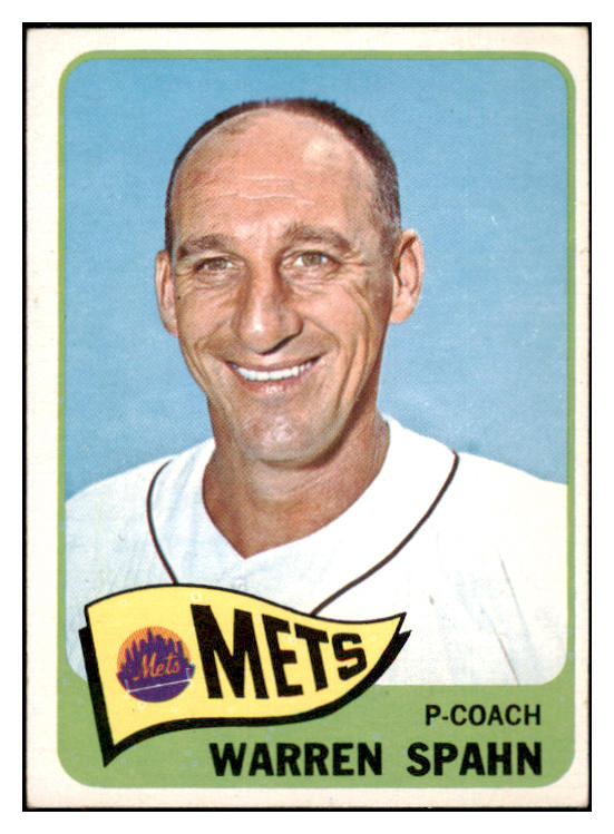 1965 Topps Baseball #205 Warren Spahn Mets EX-MT 522660