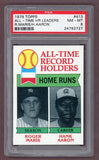 1979 Topps Baseball #413 Hank Aaron Roger Maris PSA 8 NM/MT 522681