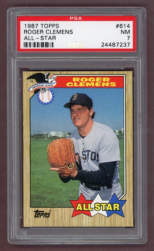 1987 Topps #614 Roger Clemens A.S. Red Sox PSA 7 NM 522689