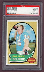 1970 Topps Football #010 Bob Griese Dolphins PSA 7 NM 522690