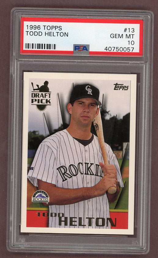 1996 Topps #013 Todd Helton Rockies PSA 10 GEM MINT 522694