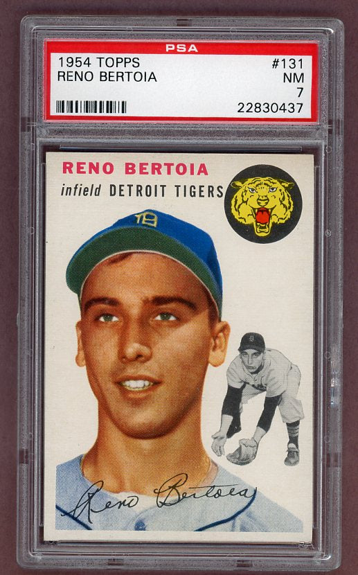 1954 Topps Baseball #131 Reno Bertoia Tigers PSA 7 NM 522700