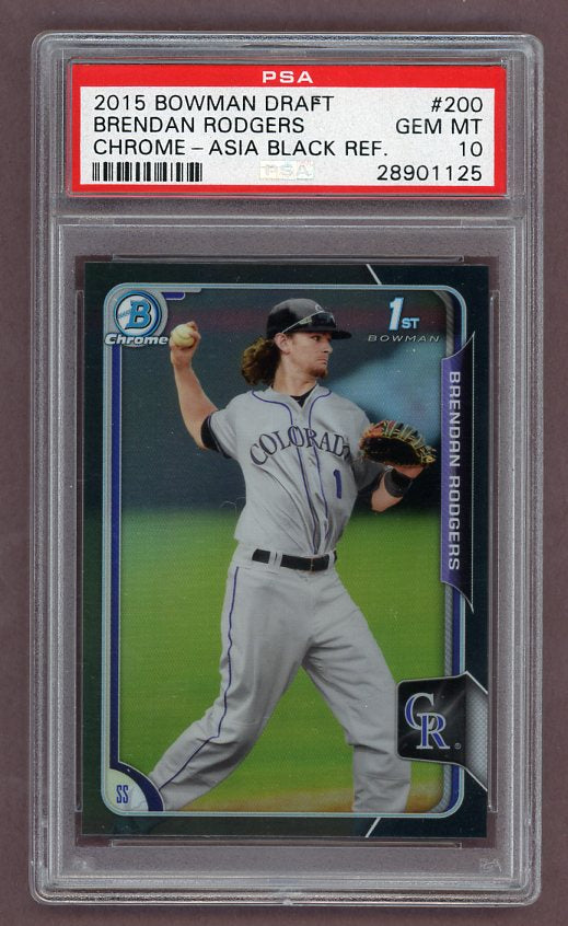 2015 Bowman Draft #200 Brendan Rodgers PSA 10 GEM MINT Chrome Asia 522702