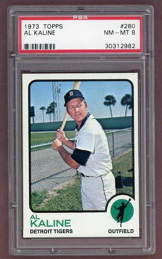 1973 Topps Baseball #280 Al Kaline Tigers PSA 8 NM/MT 522704