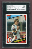 1984 Topps #063 John Elway Broncos SGC 8.5 NM/MT+ 522706