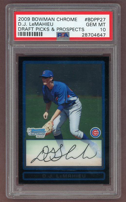 2009 Bowman Chrome #027 D.J. Lemahieu Cubs PSA 10 GEM MINT 522711